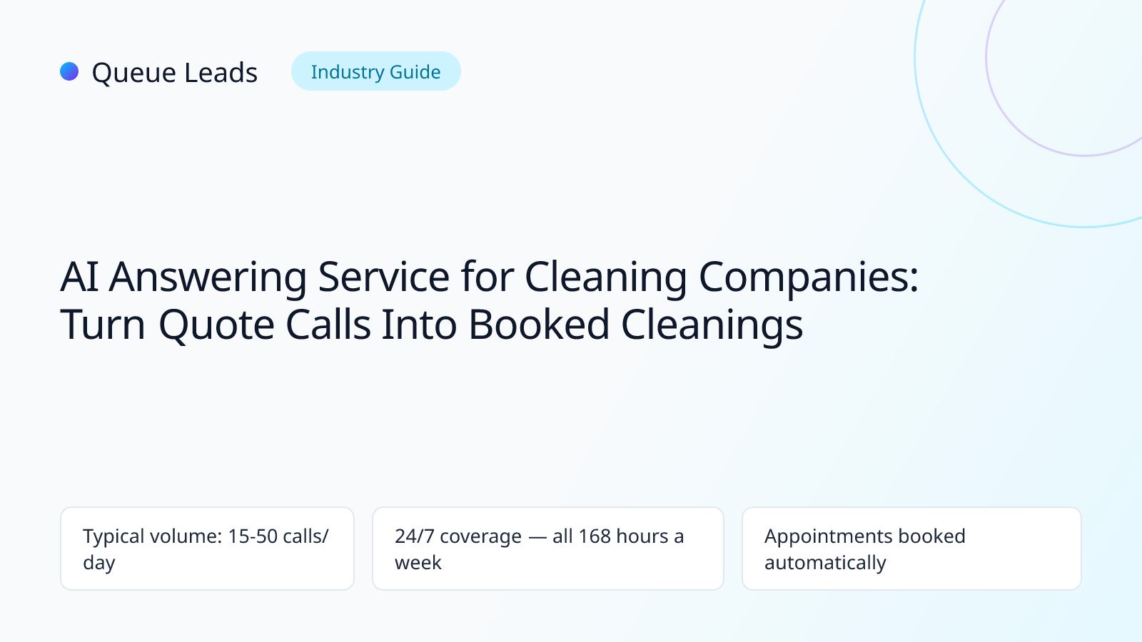 AI answering service for cleaning companies
