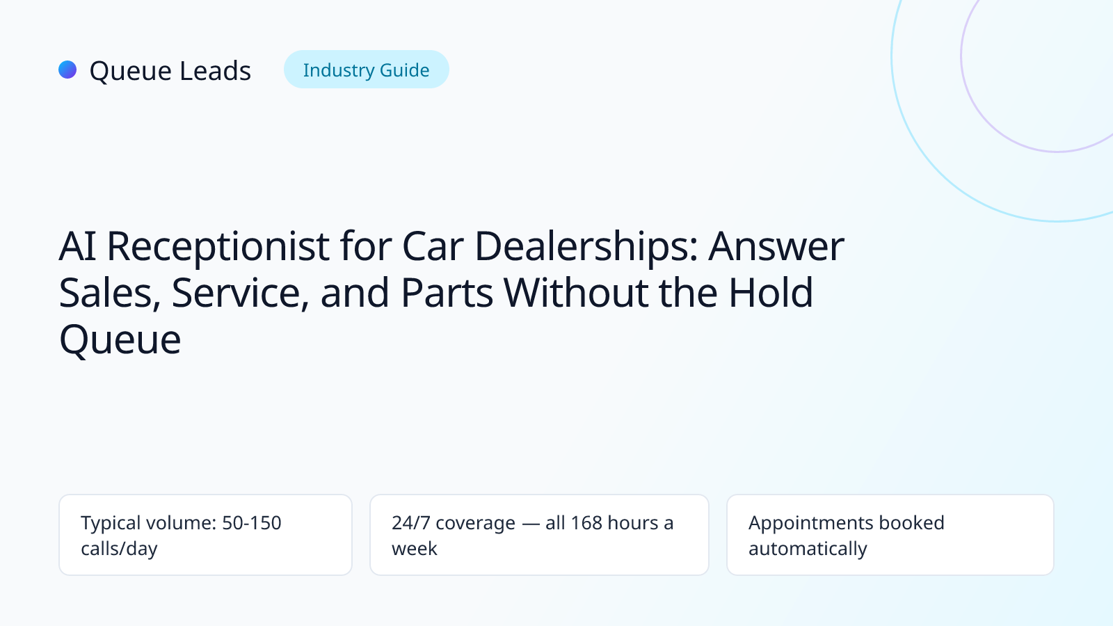 AI receptionist for car dealerships