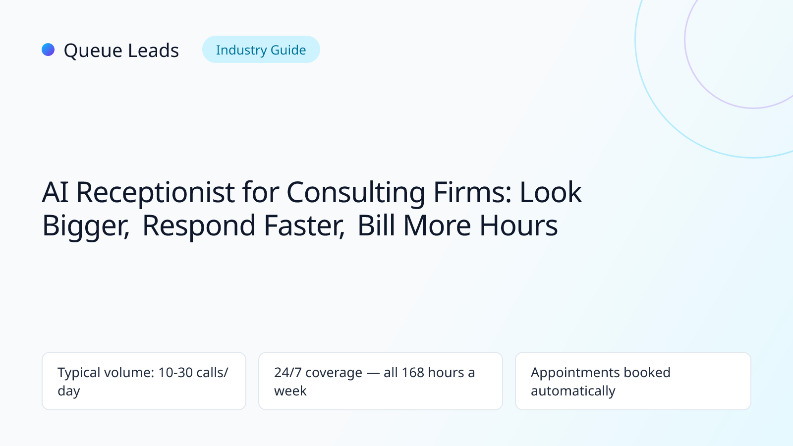 AI receptionist for consulting firms