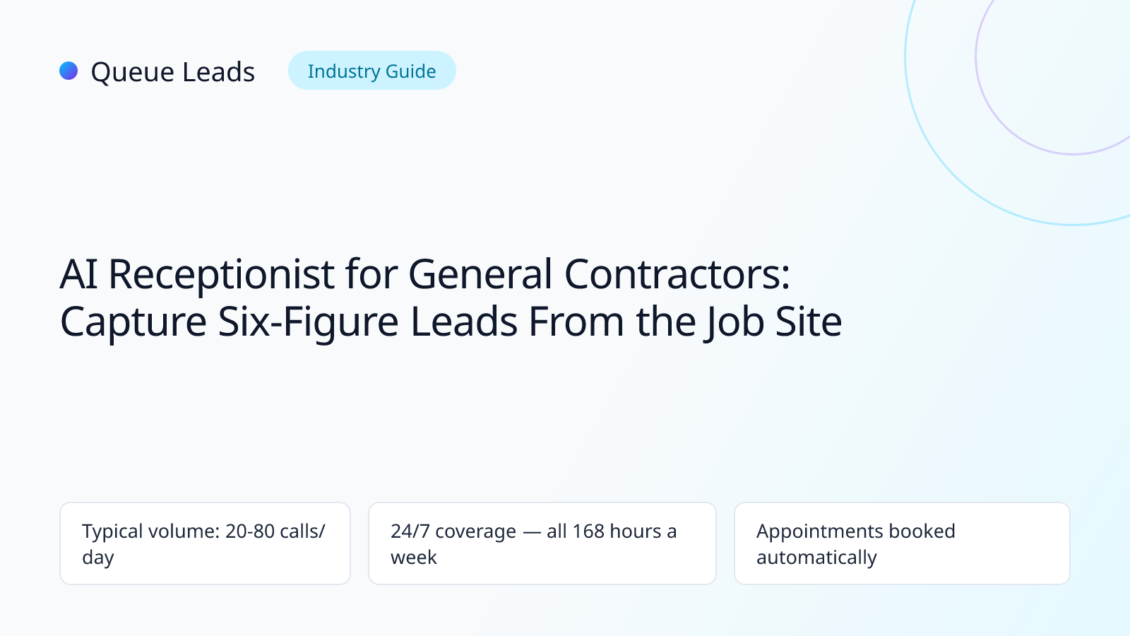 AI receptionist for general contractors