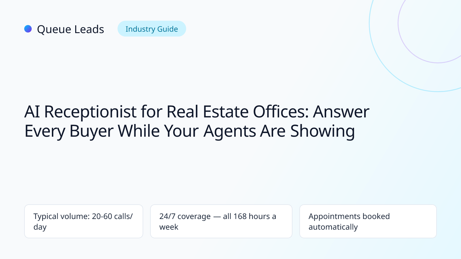 AI receptionist for real estate offices